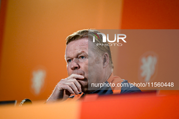 Netherlands trainer coach Ronald Koeman during the match training and press conference for the Netherlands Nations League season 2024-2025 a...