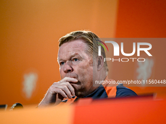 Netherlands trainer coach Ronald Koeman during the match training and press conference for the Netherlands Nations League season 2024-2025 a...