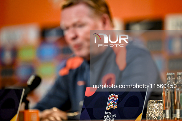 Netherlands trainer coach Ronald Koeman during the match training and press conference for the Netherlands Nations League season 2024-2025 a...