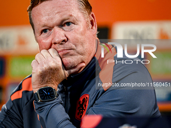 Netherlands trainer coach Ronald Koeman during the match training and press conference for the Netherlands Nations League season 2024-2025 a...