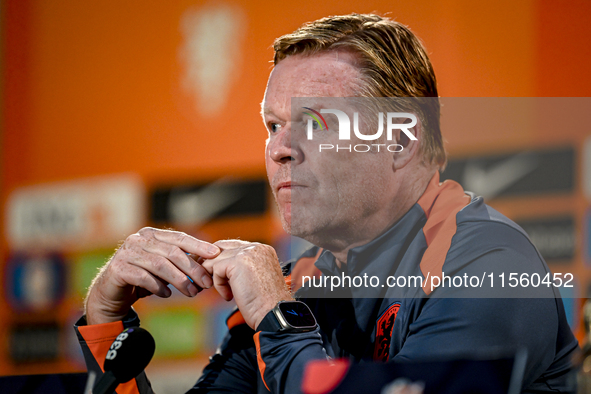 Netherlands trainer coach Ronald Koeman during the match training and press conference for the Netherlands Nations League season 2024-2025 a...