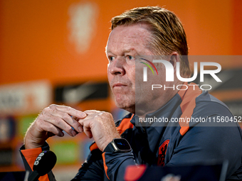 Netherlands trainer coach Ronald Koeman during the match training and press conference for the Netherlands Nations League season 2024-2025 a...