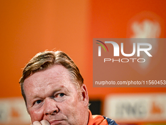 Netherlands trainer coach Ronald Koeman during the match training and press conference for the Netherlands Nations League season 2024-2025 a...