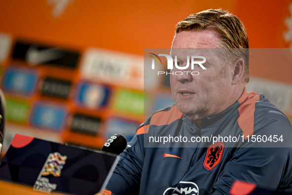 Netherlands trainer coach Ronald Koeman during the match training and press conference for the Netherlands Nations League season 2024-2025 a...