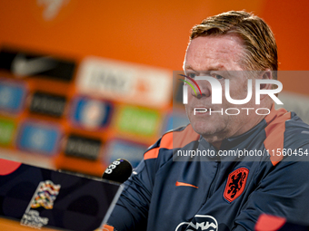 Netherlands trainer coach Ronald Koeman during the match training and press conference for the Netherlands Nations League season 2024-2025 a...