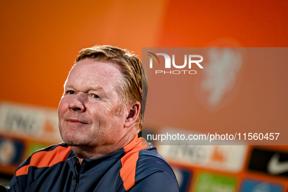 Netherlands trainer coach Ronald Koeman during the match training and press conference for the Netherlands Nations League season 2024-2025 a...