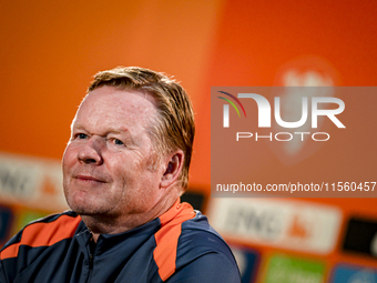 Netherlands trainer coach Ronald Koeman during the match training and press conference for the Netherlands Nations League season 2024-2025 a...