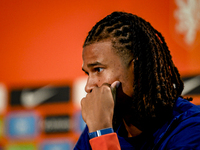 Netherlands player Nathan Ake during the training and press conference for the Netherlands Nations League season 2024-2025 at the KNVB Campu...