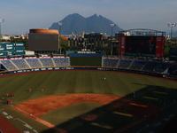 View of the stadium of Sultanes de Monterrey before the resumption of the 2024 King Series match 3 of the Mexican Baseball League (LMB) betw...