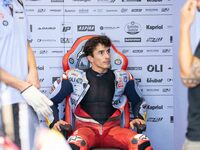 Marc Marquez participates in the MotoGP Test at Misano World Circuit Marco Simoncelli in Misano Adriatico, Italy, on September 9, 2024. (