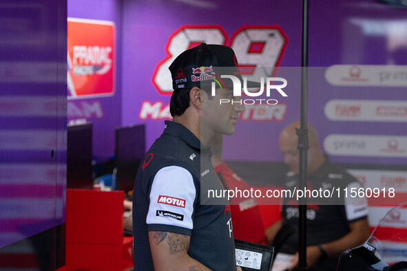 Jorge Martin participates in the MotoGP Test at Misano World Circuit Marco Simoncelli in Misano Adriatico, Italy, on September 9, 2024. 