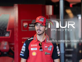 Francesco Bagnaia participates in the MotoGP Test at Misano World Circuit Marco Simoncelli in Misano Adriatico, Italy, on September 9, 2024....