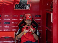 Francesco Bagnaia participates in the MotoGP Test at Misano World Circuit Marco Simoncelli in Misano Adriatico, Italy, on September 9, 2024....