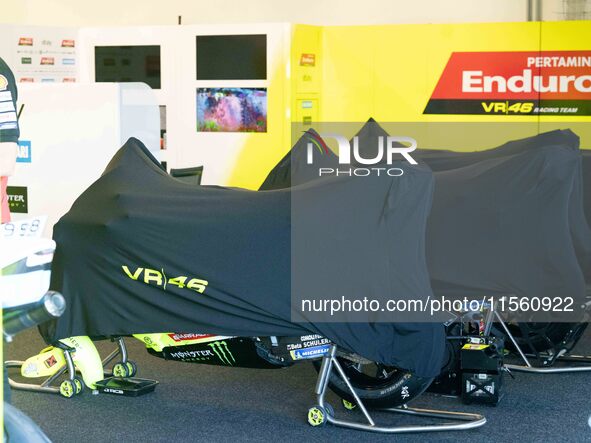 Box VR46 during the MotoGP Test at Misano World Circuit Marco Simoncelli in Misano Adriatico, Italy, on September 9, 2024. 