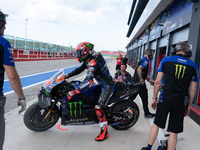 Fabio Quartararo participates in the MotoGP Test at Misano World Circuit Marco Simoncelli in Misano Adriatico, Italy, on September 9, 2024....