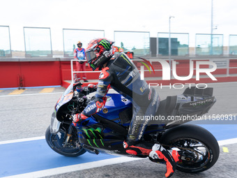 Fabio Quartararo participates in the MotoGP Test at Misano World Circuit Marco Simoncelli in Misano Adriatico, Italy, on September 9, 2024....