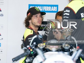 Marco Bezzecchi participates in the MotoGP Test at Misano World Circuit Marco Simoncelli in Misano Adriatico, Italy, on September 9, 2024. (