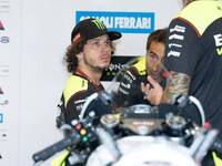 Marco Bezzecchi participates in the MotoGP Test at Misano World Circuit Marco Simoncelli in Misano Adriatico, Italy, on September 9, 2024. (