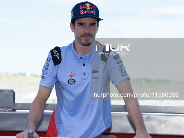 Alex Marquez participates in the MotoGP Test at Misano World Circuit Marco Simoncelli in Misano Adriatico, Italy, on September 9, 2024. 