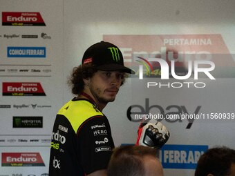 Marco Bezzecchi participates in the MotoGP Test at Misano World Circuit Marco Simoncelli in Misano Adriatico, Italy, on September 9, 2024. (