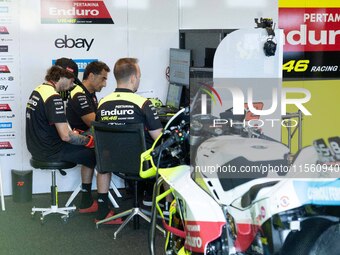 Marco Bezzecchi participates in the MotoGP Test at Misano World Circuit Marco Simoncelli in Misano Adriatico, Italy, on September 9, 2024. (