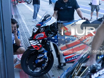 Moto Aprilia during the MotoGP Test at Misano World Circuit Marco Simoncelli in Misano Adriatico, Italy, on September 9, 2024. (