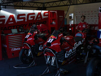 Pedro Acosta (Spa-GASGAS Factory Racing) in the GasGas box during the MotoGP Test at Misano World Circuit Marco Simoncelli in Misano Adriati...