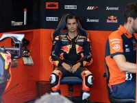 Dani Pedrosa participates in the MotoGP Test at Misano World Circuit Marco Simoncelli in Misano Adriatico, Italy, on September 9, 2024. (