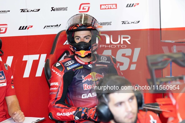 Augusto Fernandez participates in the MotoGP Test at Misano World Circuit Marco Simoncelli in Misano Adriatico, Italy, on September 9, 2024....