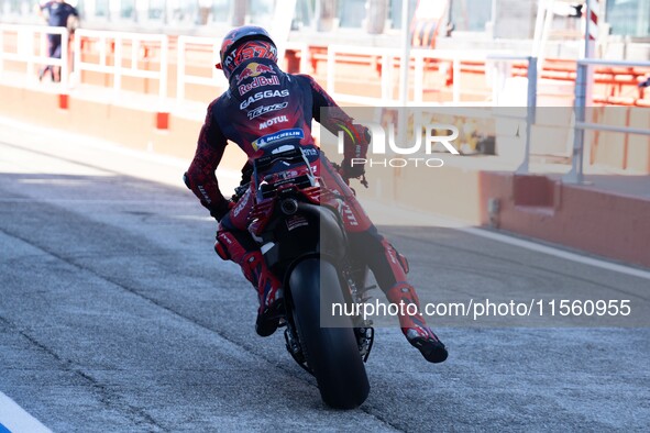 Augusto Fernandez participates in the MotoGP Test at Misano World Circuit Marco Simoncelli in Misano Adriatico, Italy, on September 9, 2024....