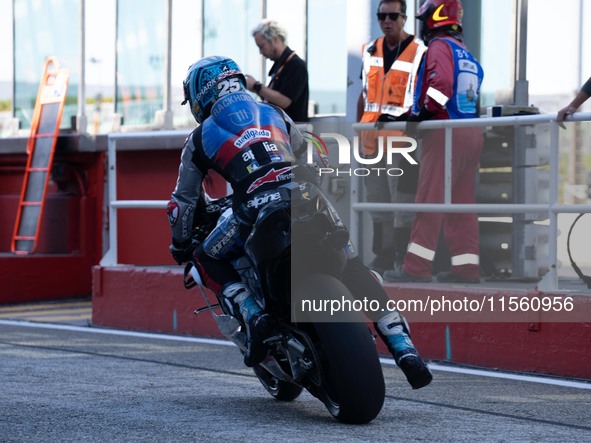 Raul Fernandez participates in the MotoGP Test at Misano World Circuit Marco Simoncelli in Misano Adriatico, Italy, on September 9, 2024. 