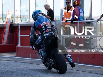 Raul Fernandez participates in the MotoGP Test at Misano World Circuit Marco Simoncelli in Misano Adriatico, Italy, on September 9, 2024. (