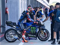 Fabio Quartararo participates in the MotoGP Test at Misano World Circuit Marco Simoncelli in Misano Adriatico, Italy, on September 9, 2024....