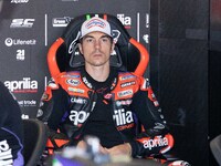 Maverick Vinales participates in the MotoGP Test at Misano World Circuit Marco Simoncelli in Misano Adriatico, Italy, on September 9, 2024....