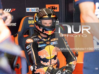 Brad Binder participates in the MotoGP Test at Misano World Circuit Marco Simoncelli in Misano Adriatico, Italy, on September 9, 2024. (