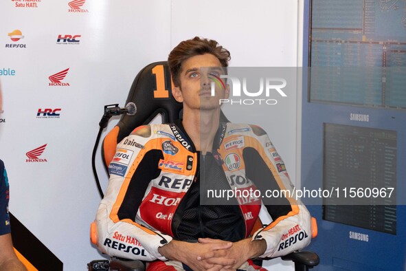 Luca Marini participates in the MotoGP Test at Misano World Circuit Marco Simoncelli in Misano Adriatico, Italy, on September 9, 2024. 