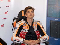 Luca Marini participates in the MotoGP Test at Misano World Circuit Marco Simoncelli in Misano Adriatico, Italy, on September 9, 2024. (