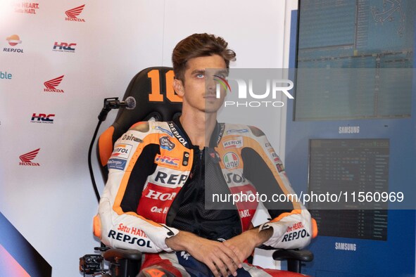 Luca Marini participates in the MotoGP Test at Misano World Circuit Marco Simoncelli in Misano Adriatico, Italy, on September 9, 2024. 