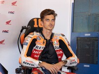 Luca Marini participates in the MotoGP Test at Misano World Circuit Marco Simoncelli in Misano Adriatico, Italy, on September 9, 2024. (