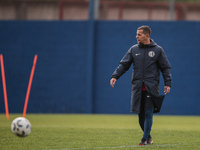 In Buenos Aires, Argentina, on September 9, 2024, Leandro Romagnoli, San Lorenzo Head Coach, conducts practice. Spanish footballer Iker Muni...