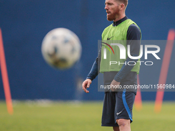 In Buenos Aires, Argentina, on September 9, 2024, Spanish footballer Iker Muniain has his first practice with the Argentine club San Lorenzo...