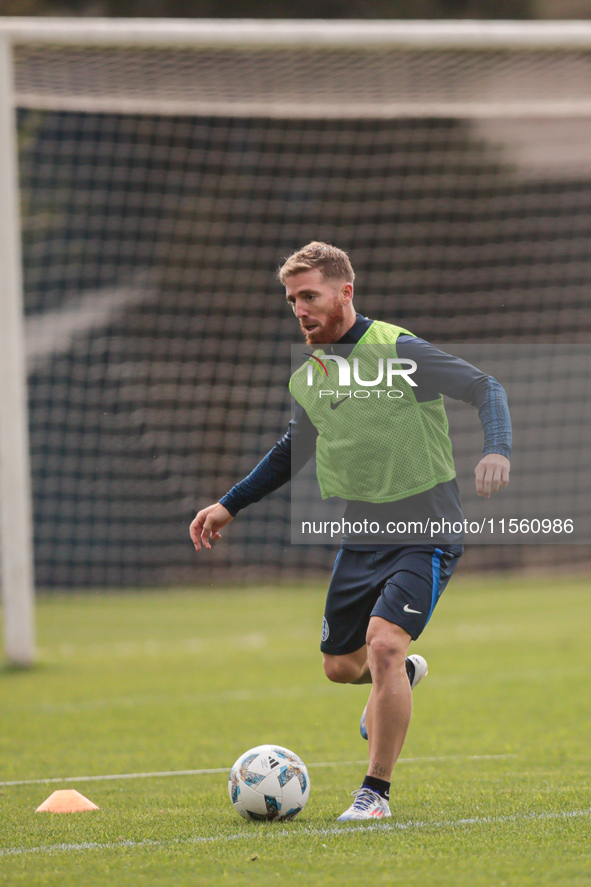 In Buenos Aires, Argentina, on September 9, 2024, Spanish footballer Iker Muniain has his first practice with the Argentine club San Lorenzo...