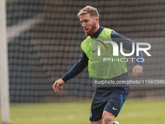 In Buenos Aires, Argentina, on September 9, 2024, Spanish footballer Iker Muniain has his first practice with the Argentine club San Lorenzo...