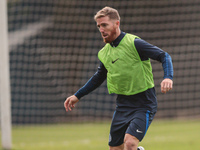 In Buenos Aires, Argentina, on September 9, 2024, Spanish footballer Iker Muniain has his first practice with the Argentine club San Lorenzo...