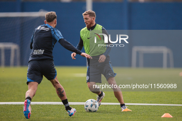 In Buenos Aires, Argentina, on September 9, 2024, Spanish footballer Iker Muniain has his first practice with the Argentine club San Lorenzo...