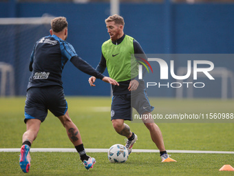 In Buenos Aires, Argentina, on September 9, 2024, Spanish footballer Iker Muniain has his first practice with the Argentine club San Lorenzo...