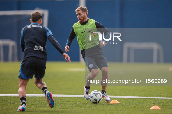 In Buenos Aires, Argentina, on September 9, 2024, Spanish footballer Iker Muniain has his first practice with the Argentine club San Lorenzo...