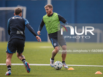 In Buenos Aires, Argentina, on September 9, 2024, Spanish footballer Iker Muniain has his first practice with the Argentine club San Lorenzo...