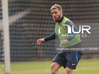 In Buenos Aires, Argentina, on September 9, 2024, Spanish footballer Iker Muniain has his first practice with the Argentine club San Lorenzo...