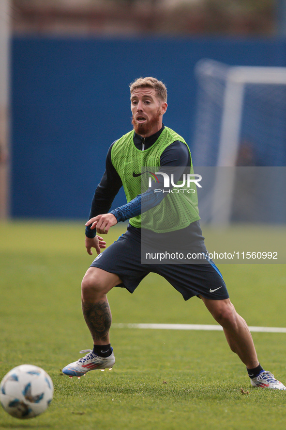 In Buenos Aires, Argentina, on September 9, 2024, Spanish footballer Iker Muniain has his first practice with the Argentine club San Lorenzo...